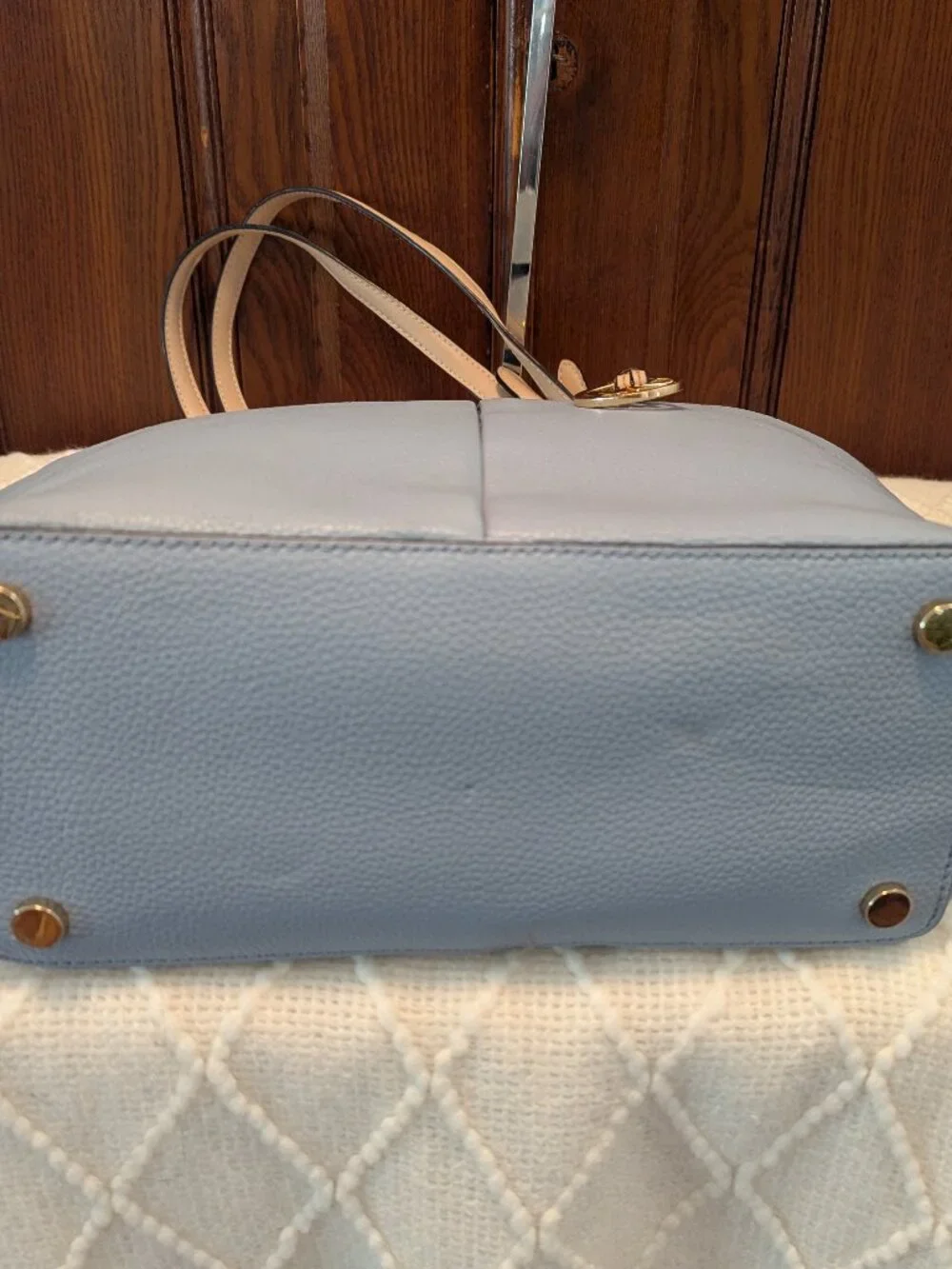 MICHAEL KORS Bedford Pale Blue Pocket Tote